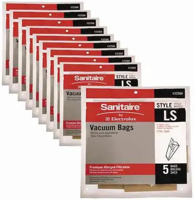 Alt view image 2 of 7 - Eureka Commercial Upright Vacuum Cleaner Replacement Bags Style LS 5/Pack 10 PK/CT 63256A10CT