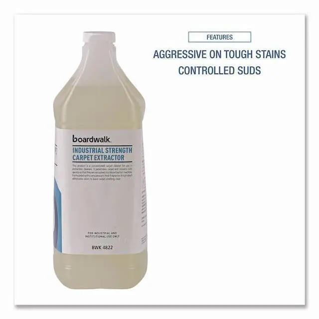 Alt view image 12 of 12 - Boardwalk INDUSTRIAL STRENGTH CARPET EXTRACTOR, CLEAN SCENT, 1 GAL BOTTLE BWK4822EA