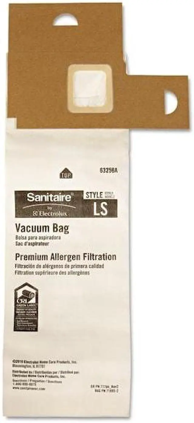 Alt view image 7 of 7 - Eureka Commercial Upright Vacuum Cleaner Replacement Bags Style LS 5/Pack 10 PK/CT 63256A10CT
