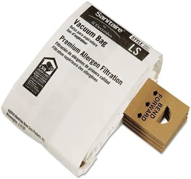 Alt view image 4 of 7 - Eureka Commercial Upright Vacuum Cleaner Replacement Bags Style LS 5/Pack 10 PK/CT 63256A10CT