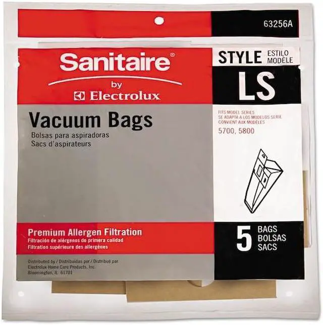 Alt view image 3 of 7 - Eureka Commercial Upright Vacuum Cleaner Replacement Bags Style LS 5/Pack 10 PK/CT 63256A10CT