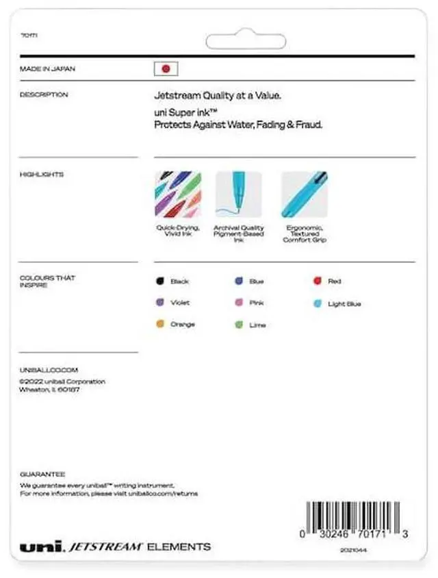 Alt view image 14 of 17 - Uni-ball Jetstream Elements Ballpoint Pen Medium 1 mm Assorted Ink 12 Pack 70171