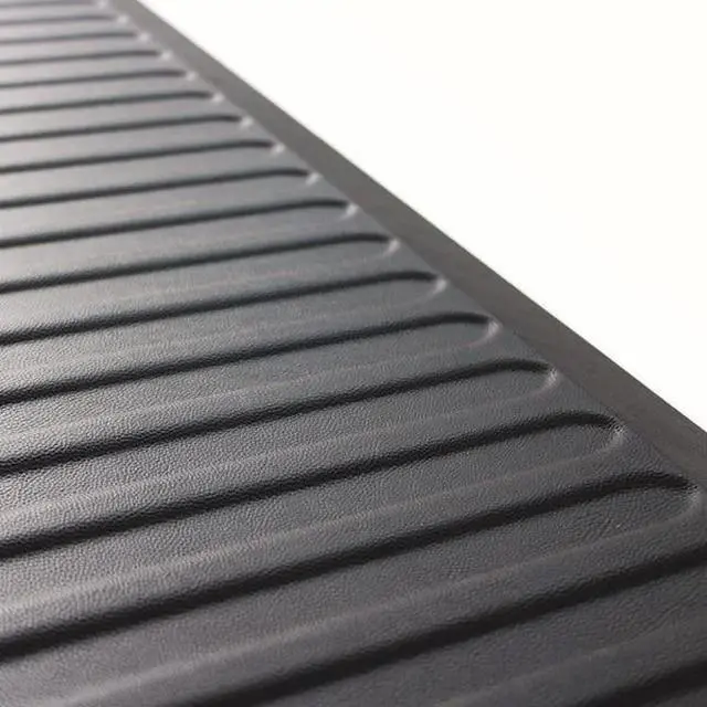Alt view image 20 of 20 - Floortex FCA2471XVBK AFS-TEX 6000 Active Anti-fatigue Mat, Counter, Stand-up Desk, Workstation, Reception - 24" Length x 12" Width - Polyvinyl Chloride (PVC) - Black