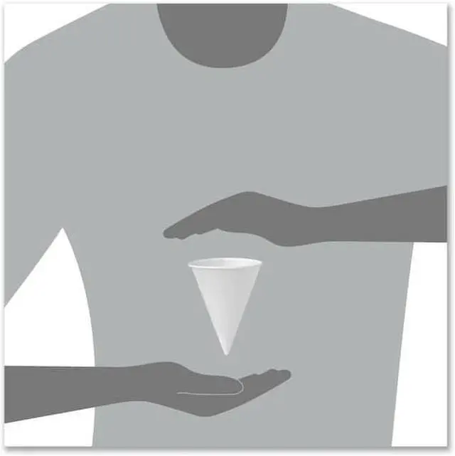 Alt view image 10 of 12 - Bare Treated Paper Cone Water Cups, 6 oz., White, 200/Bag