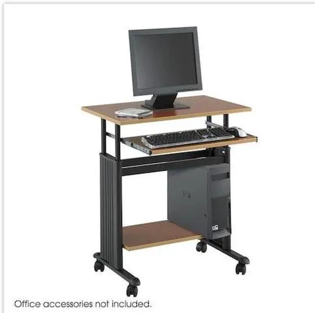 Alt view image 11 of 13 - Safco Adjustable Height Workstation 29-1/2 x 22d x 34h Cherry/Black 1925CY