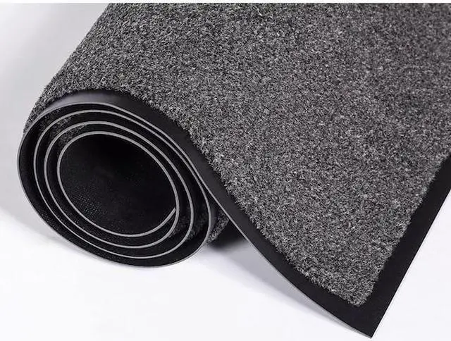 Alt view image 8 of 10 - Crown Rely-On Olefin GS 0310CH 315 Light Traffic Wiper Entrance Mat, 3 ft W x 10 ft L, 3/8 in THK, Charcoal, Polypropylene