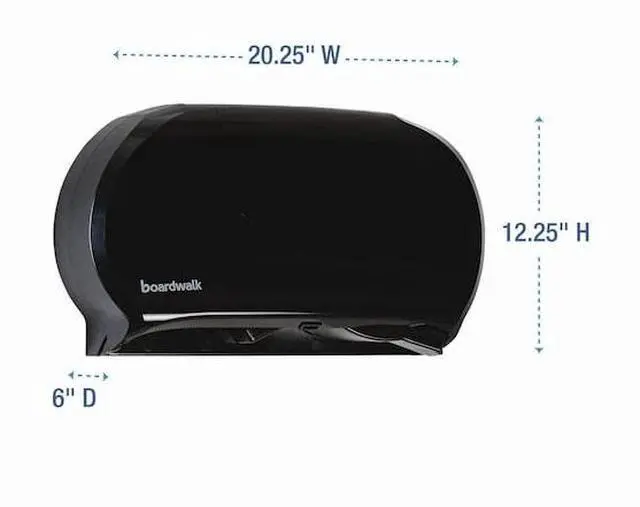 Alt view image 13 of 14 - Jumbo Twin Toilet Tissue Dispenser, 20 1/4 x 12 1/4, Black 1529