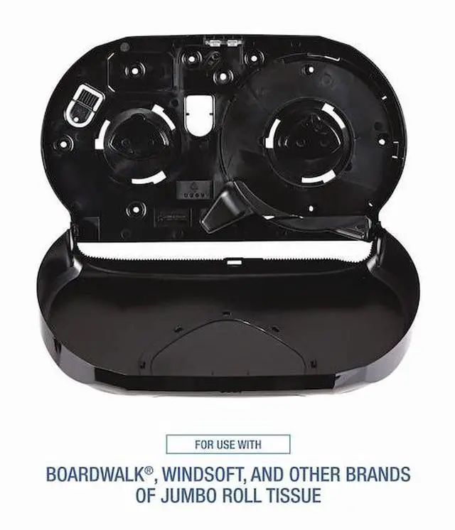 Alt view image 14 of 14 - Jumbo Twin Toilet Tissue Dispenser, 20 1/4 x 12 1/4, Black 1529