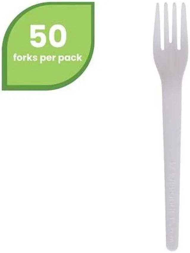 Alt view image 6 of 8 - Eco-Products EPS012 6" Plantware High-heat Forks, 1 Piece(s) - 1000/Carton - Disposable - Polylactic Acid (PLA) - Pearl White