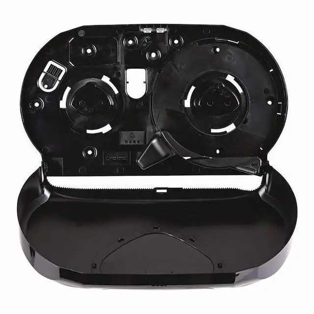 Alt view image 10 of 14 - Jumbo Twin Toilet Tissue Dispenser, 20 1/4 x 12 1/4, Black 1529