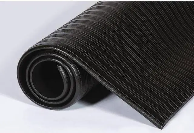 Alt view image 14 of 16 - Crown Mats Ribbed Vinyl Anti-Fatigue Mat 24 x 36 Black FL2436BK