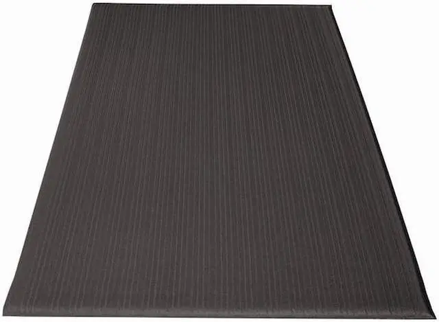 Alt view image 15 of 16 - Crown Mats Ribbed Vinyl Anti-Fatigue Mat 24 x 36 Black FL2436BK