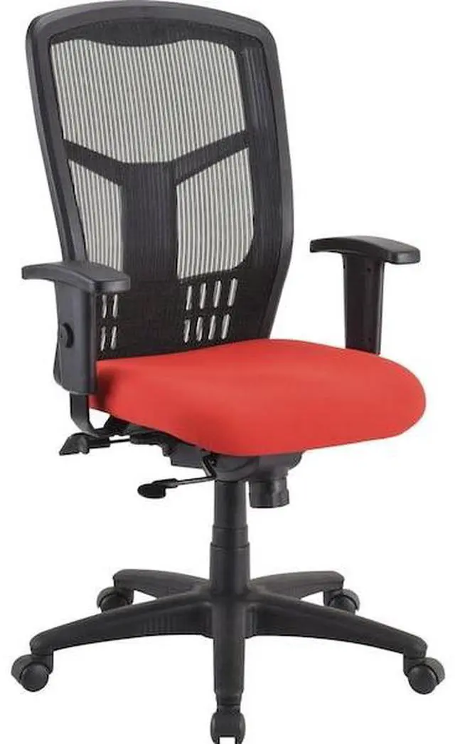 Alt view image 9 of 11 - Lorell Premium Seat - Red - Fabric - 1 Each