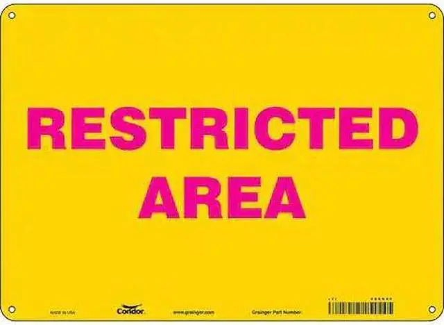 Main image of CONDOR 486R60 Safety Sign, 10 in Height, 14 in Width, Aluminum, Horizontal