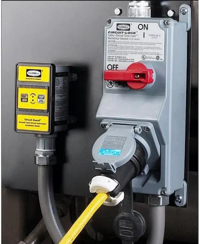 Alt view image 3 of 3 - HUBBELL WIRING DEVICE-KELLEMS GFHW23115 GFCI,Hard Wired,240V,30A,Yellow