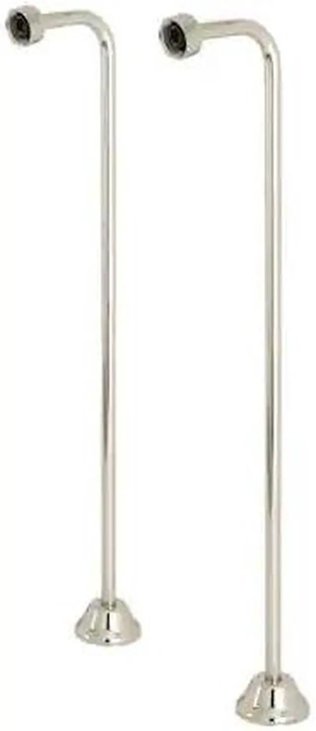 Alt view image 2 of 2 - Kingston Brass CC466 Vintage Single Offset Bath Supply Lines, Polished Nickel