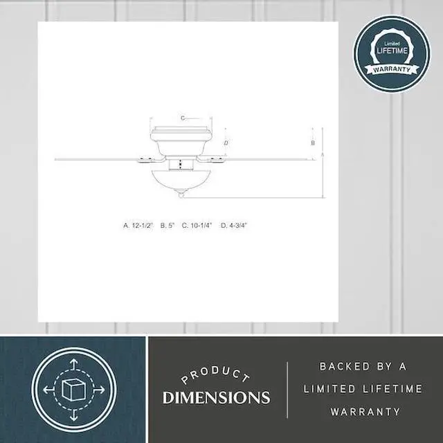 Alt view image 2 of 8 - VAXCEL F0059 Expo 42 In. Bronze Indoor Flush Mount Ceiling Fan with LED Light