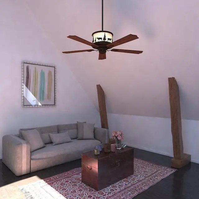 Alt view image 6 of 7 - VAXCEL FN56305BBZ Yellowstone 56" Ceiling Fan Bronze