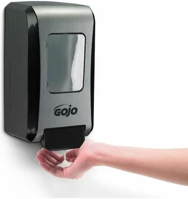 Alt view image 8 of 10 - GOJO 5271-06 FMX-20 2000mL Foam Soap Dispenser, Push-Style, Chrome/Black