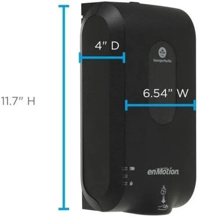 Alt view image 5 of 7 - GEORGIA-PACIFIC 52057 Soap/Sanitizer Dispenser,Foam,Black