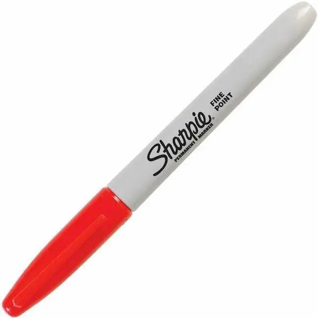 Alt view image 11 of 16 - SHARPIE 30002B Permanent Marker, Red, Fine Tip, Capped, 12 PK