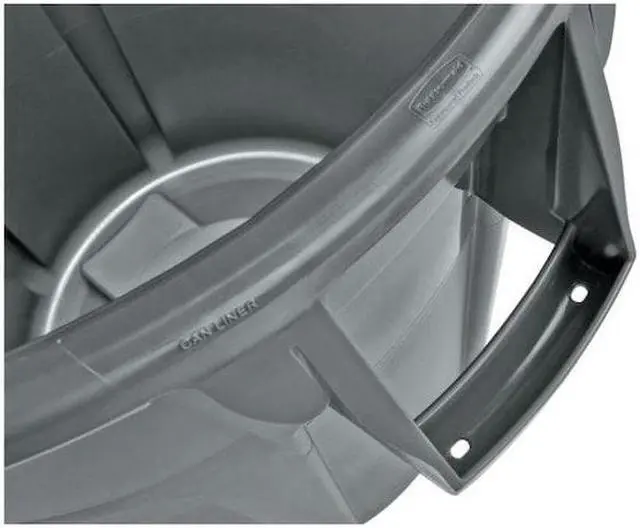 Alt view image 2 of 7 - RUBBERMAID FG263200GRAY 32 gal. Polyethylene Round Trash Can, Gray