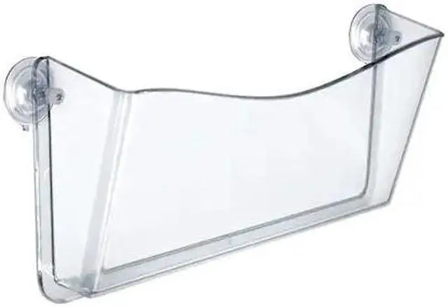 Main image of AZAR DISPLAYS 250055 Clear Plastic Wall Mount File Holder, Suction Cups, 4-Pack