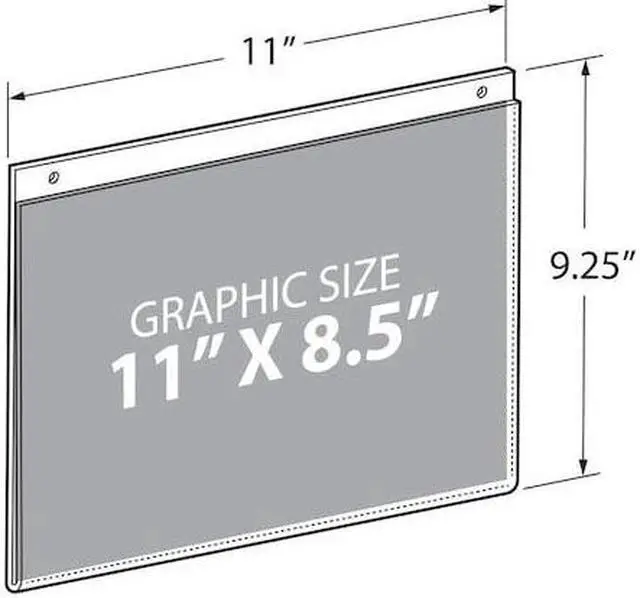 Alt view image 3 of 6 - AZAR DISPLAYS 162715 Clear Acrylic Wall Hanging Frame 11" Wide x 8.5'' High-