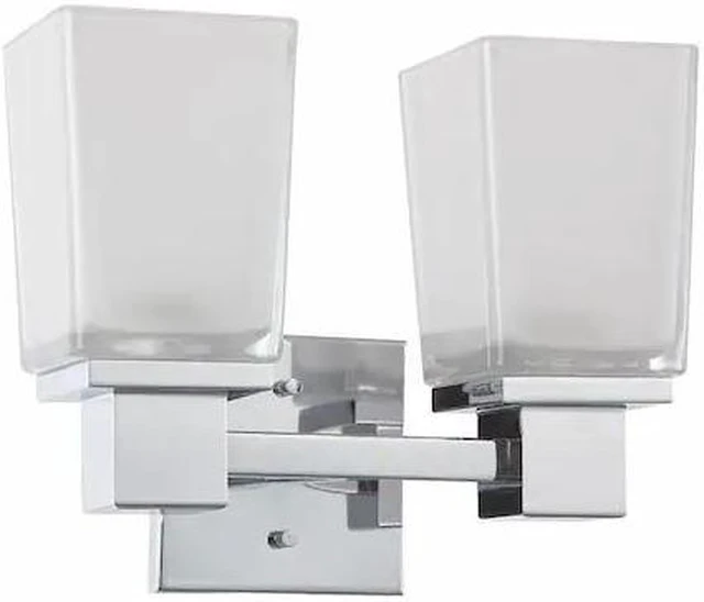 Main image of NUVO 60-4002 Parker 2 Light Vanity Fixture Sandstone Etched Glass Polishe