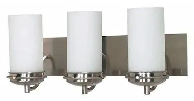 Main image of NUVO 60-613 Polaris 3 Light 21 in. Vanity Satin Frosted Glass Shades Bru