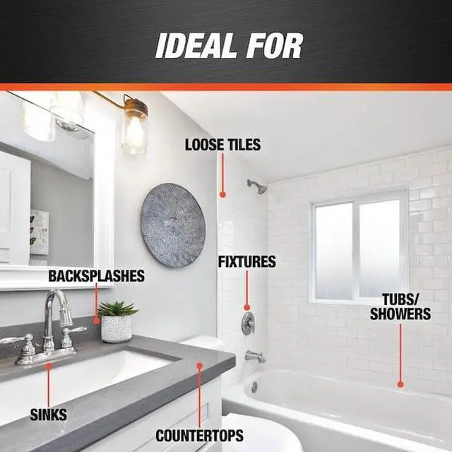 Alt view image 5 of 6 - DAP 8781 Kitchen & Bath Sealant, 10.1 oz, Cartridge, Clear, Silicone Rubber Base