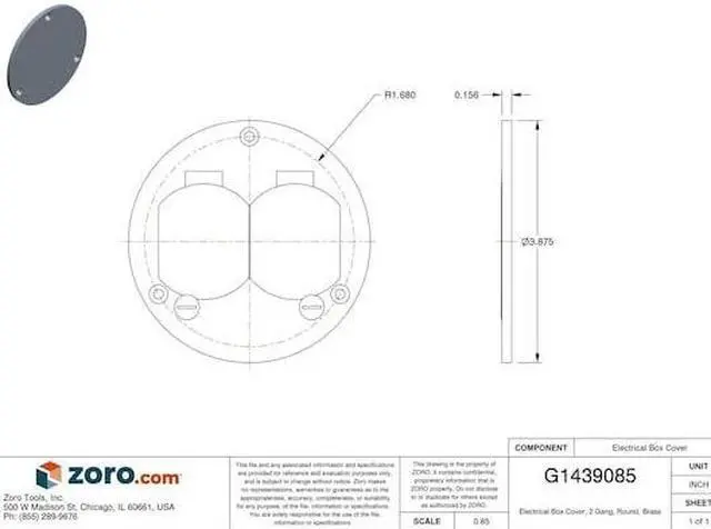 Alt view image 6 of 6 - HUBBELL WIRING DEVICE-KELLEMS S3925 Box Cover, Floor Box Type, 2 Gang, Brass