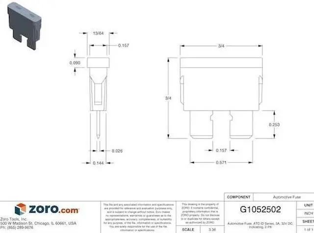 Alt view image 11 of 12 - EATON BUSSMANN BP/ATC-3ID Automotive Fuse, 3A, 2 PK