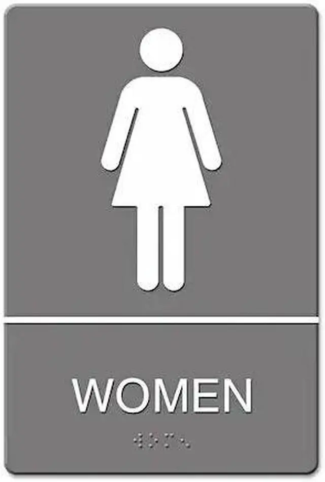 Alt view image 5 of 7 - Headline Sign ADA Sign Women Restroom Symbol w/Tactile Graphic Molded Plastic 6