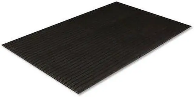 Alt view image 5 of 10 - Crown Ribbed Vinyl Anti-Fatigue Mat 36 x 60 Black FL3660BK
