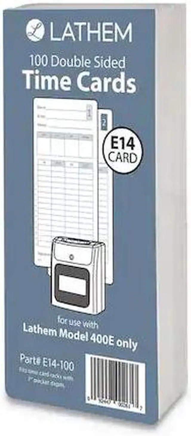 Alt view image 4 of 11 - Lathem Time Time Clock Cards for Lathem Time 400E Two Sides 3 x 7 100/Pack E14100