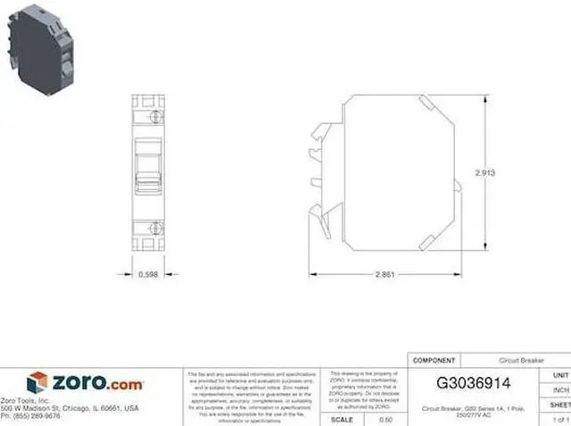 Alt view image 4 of 4 - SCHNEIDER ELECTRIC GB2CB06 Motor Circuit Breaker, TESYS Series, 1A, 1 Pole,