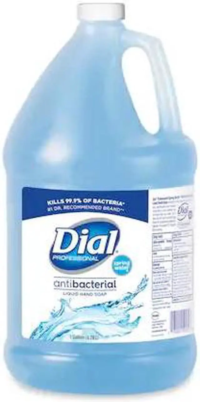 Alt view image 7 of 8 - Dial DIA15926EA Antimicrobial Liquid Hand Soap, Spring Water Scent, 1 Gal Bottle