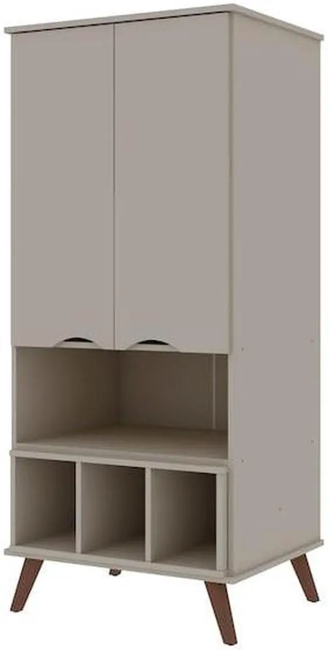 Alt view image 6 of 7 - MANHATTAN COMFORT 14PMC6 Hampton 26.77 Display Cabinet, Off White