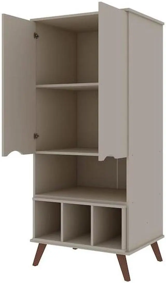 Alt view image 4 of 7 - MANHATTAN COMFORT 14PMC6 Hampton 26.77 Display Cabinet, Off White