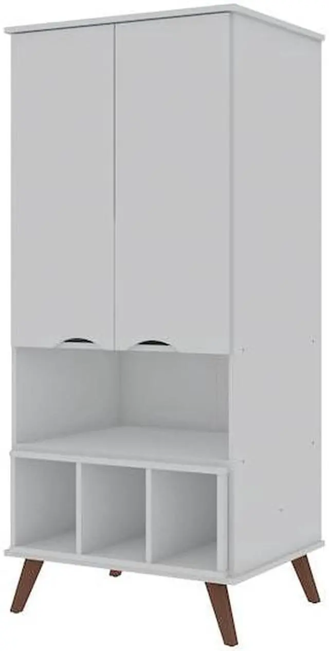 Alt view image 6 of 7 - MANHATTAN COMFORT 14PMC1 Hampton 26.77 Display Cabinet, White