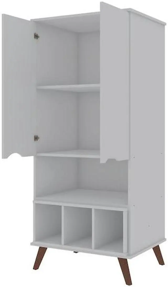 Alt view image 4 of 7 - MANHATTAN COMFORT 14PMC1 Hampton 26.77 Display Cabinet, White