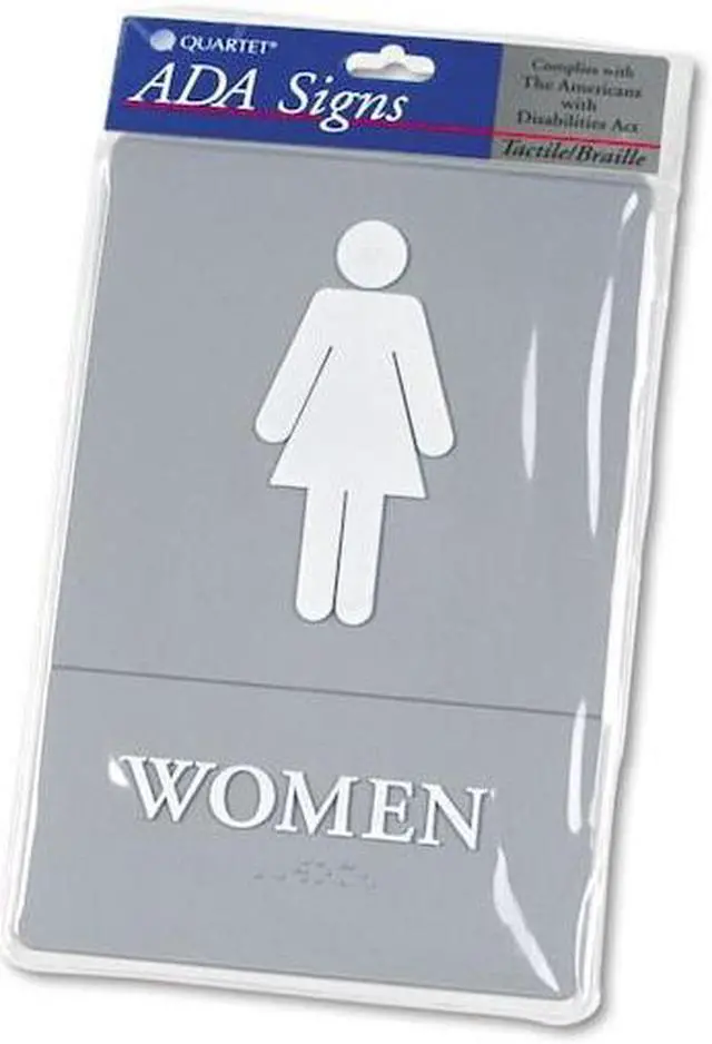 Alt view image 6 of 7 - Headline Sign ADA Sign Women Restroom Symbol w/Tactile Graphic Molded Plastic 6