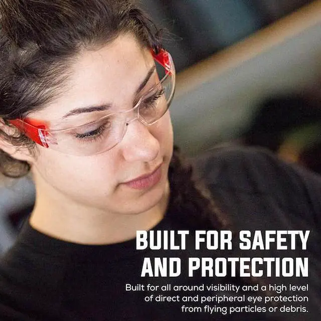 Alt view image 5 of 7 - BISON LIFE BLSH-ESCR-CLLCT-SGA-12 Safety Glasses, Anti-Scratch, Clear Lens