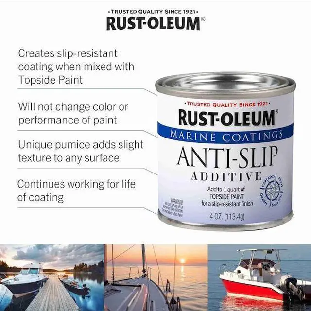 Alt view image 7 of 7 - RUST-OLEUM 207009 Marine Coatings Anti-Slip Additive, Clear, Half Pint