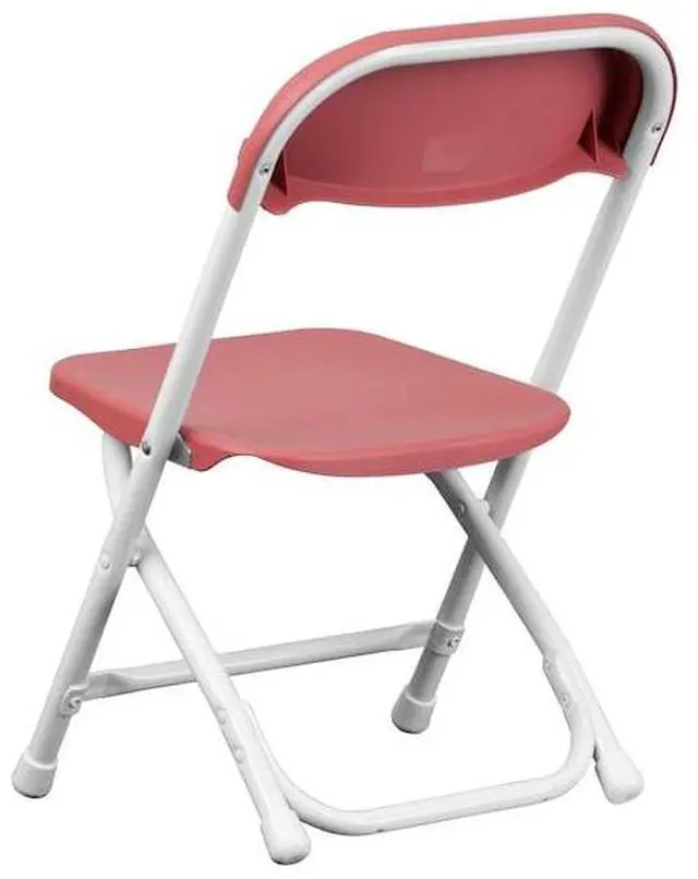 Alt view image 11 of 20 - Flash Furniture Plastic Kids Folding Chair Burgundy 2 Pieces (2YKIDBY)