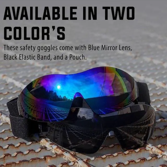 Alt view image 5 of 7 - BISON LIFE SH-MRSG-BKLBKS-MS19 Mirage, Safety Goggles Anti-Fog &  Anti-Scratch,