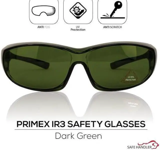 Alt view image 6 of 7 - BISON LIFE SH-PRXSG-FCGN-MS14-IR3 PrimeX IR5, Welding Safety Glasses, Anti-Fog