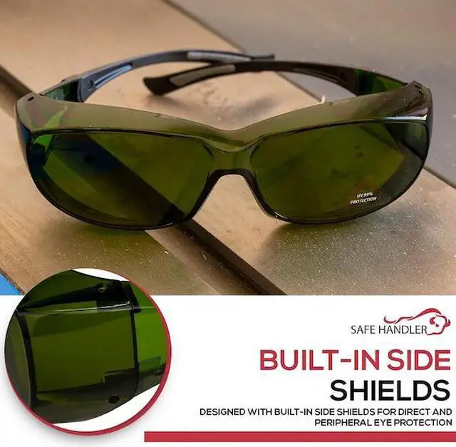 Alt view image 5 of 7 - BISON LIFE SH-PRXSG-FCGN-MS14-IR3 PrimeX IR5, Welding Safety Glasses, Anti-Fog