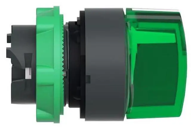 Alt view image 4 of 5 - SCHNEIDER ELECTRIC ZB5AK1533 Illum Selector Switch,3 Pos,22mm,Green